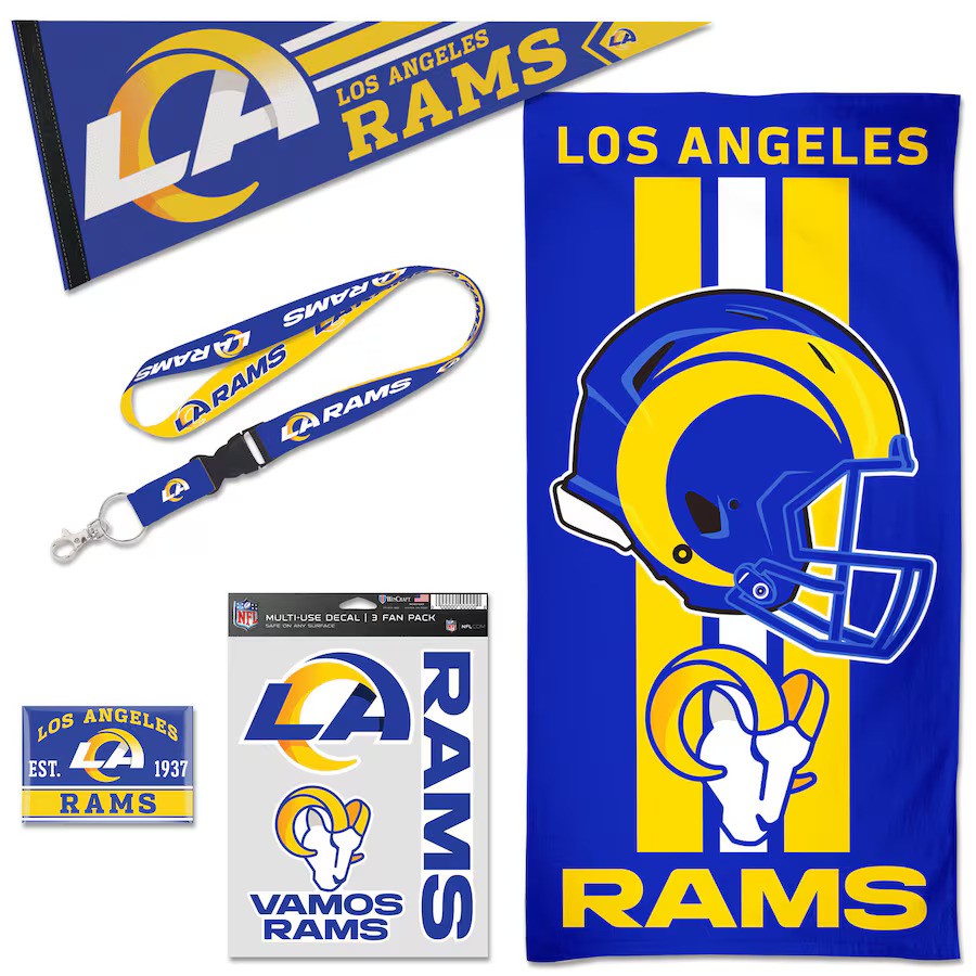 Los Angeles Rams NFL UK WinCraft House Fan Accessories Pack - UKASSNI