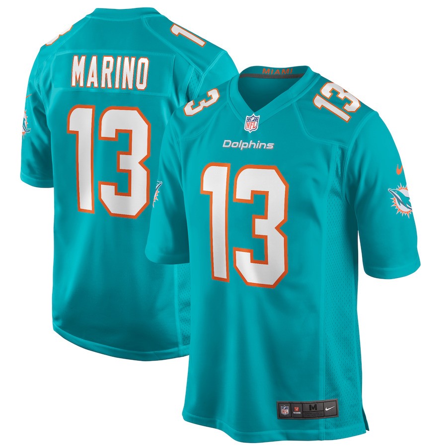 Miami Dolphins NFL Dan Marino Nike Game Retired Player Jersey – Aqua (USA Stock) - UKASSNI