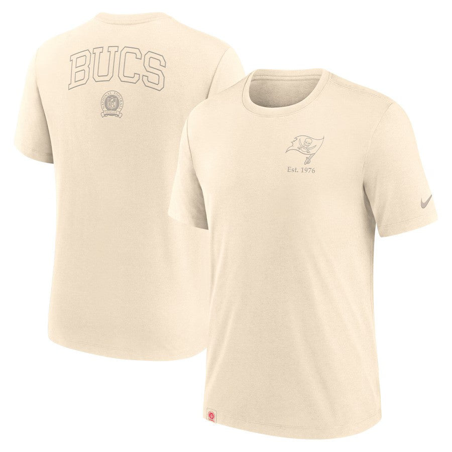 Tampa Bay Buccaneers NFL Nike Glory Tri-Blend T-Shirt - Cream - UKASSNI