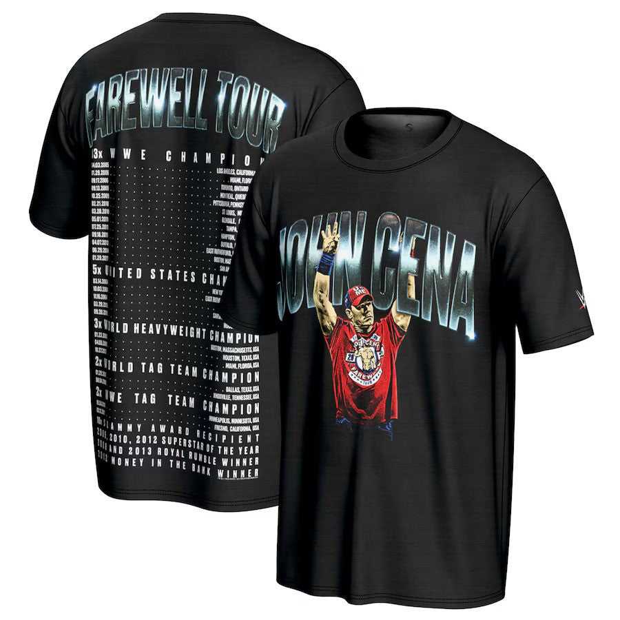 John Cena WWE ProSphere Farewell Tour T-Shirt – Black – Large (UK Stock) - UKASSNI