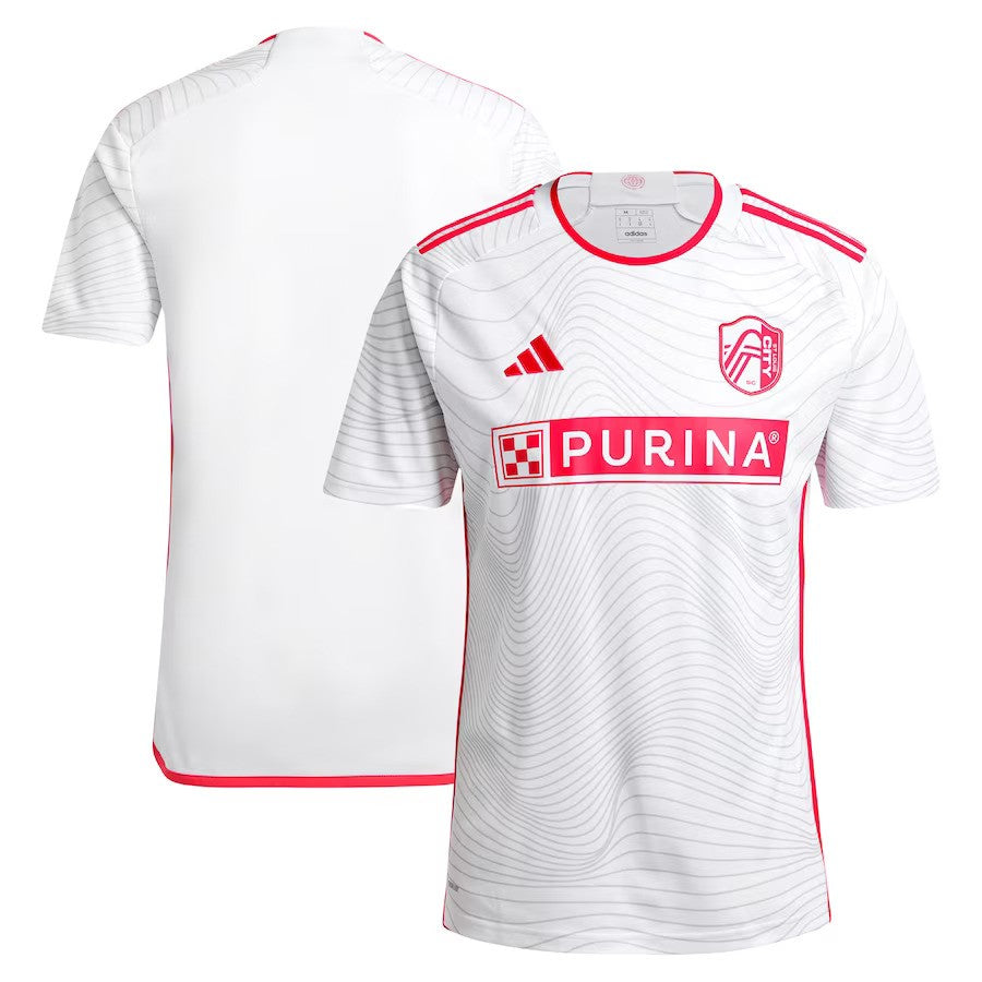 St. Louis City SC MLS adidas 2024 The Confluence Kit Replica Jersey – White (USA Stock) - UKASSNI