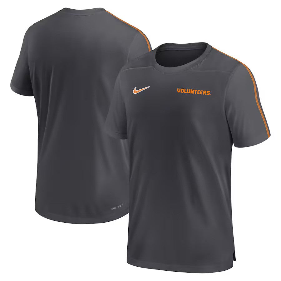 Tennessee Volunteers Nike 2024 Sideline Coach Performance Top - Anthracite - UKASSNI