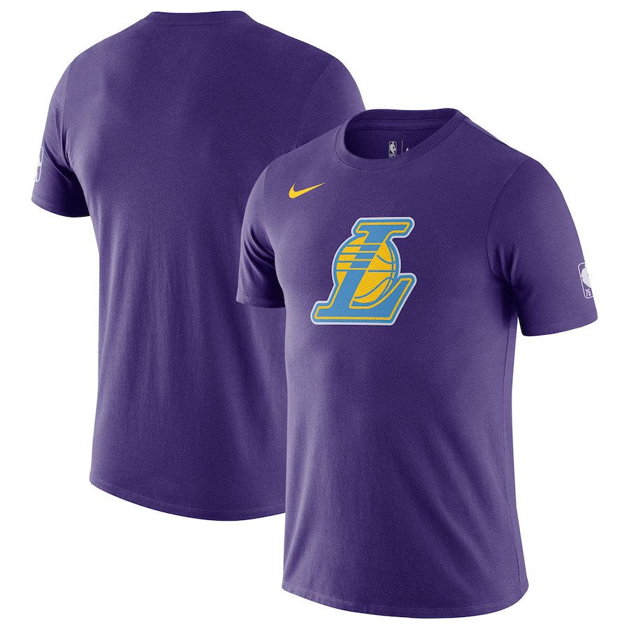 Los Angeles Lakers NBA UK Nike City Edition Essential Logo T-Shirt - Purple - UKASSNI