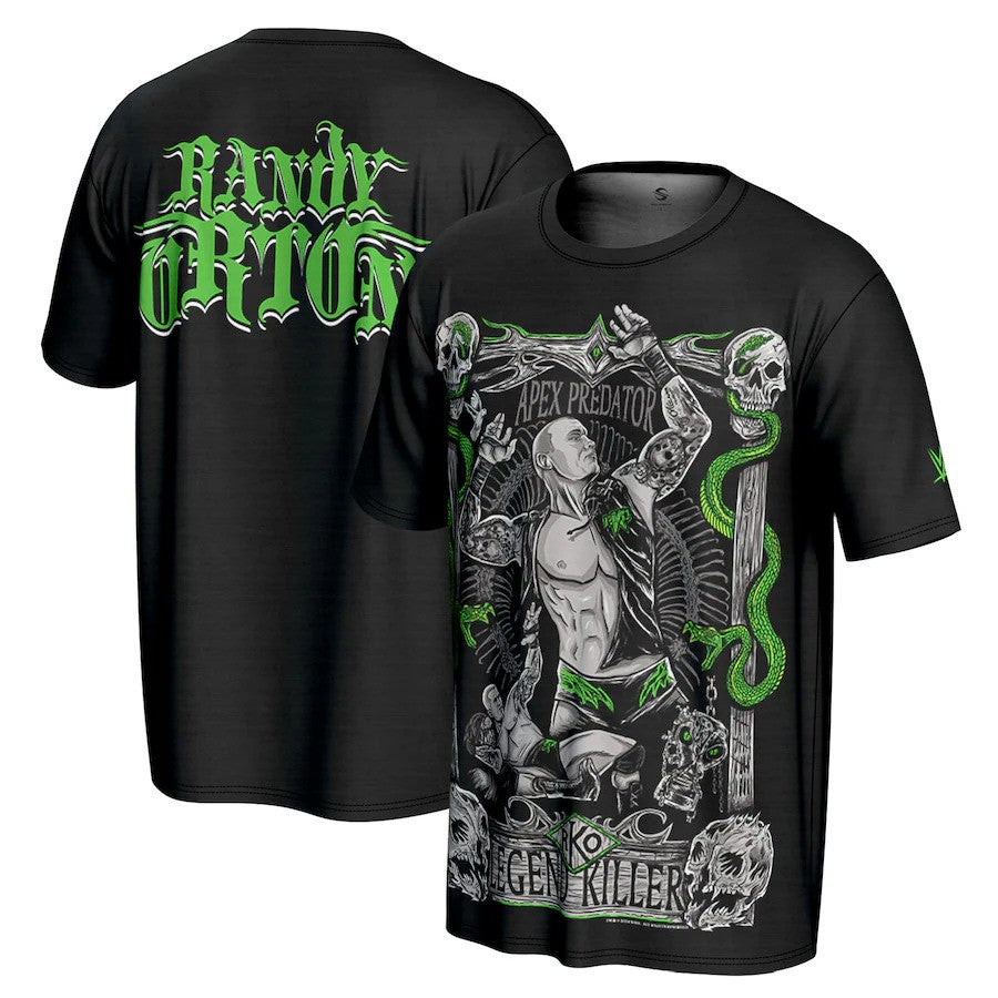 Randy Orton WWE ProSphere Poster T-Shirt – Black (USA Stock) - UKASSNI