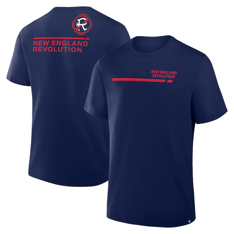 New England Revolution MLS Fanatics Corner Kick Legacy T-Shirt - Navy - UKASSNI