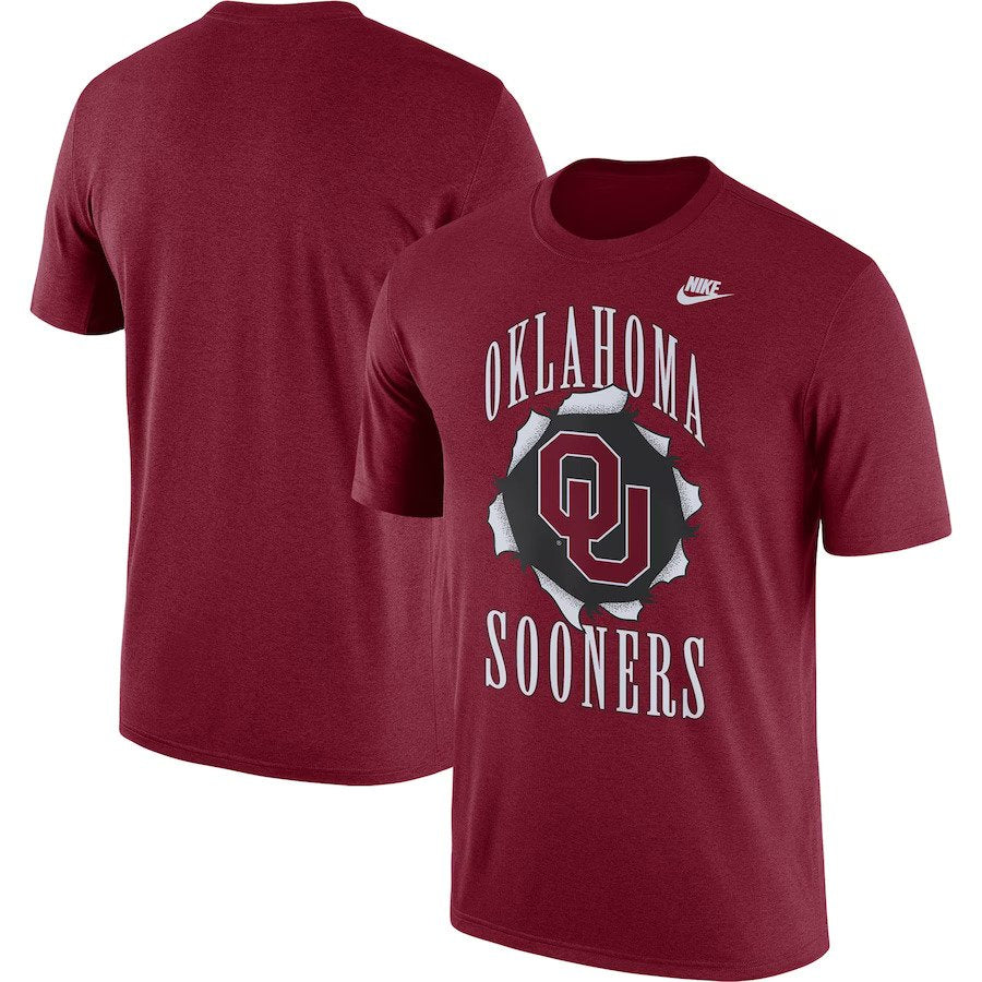 Oklahoma Sooners Nike Campus Back to School T-Shirt - Crimson - UKASSNI