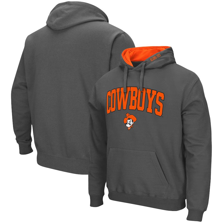 Oklahoma State Cowboys Colosseum Arch & Logo 3.0 Pullover Hoodie - Charcoal - UKASSNI