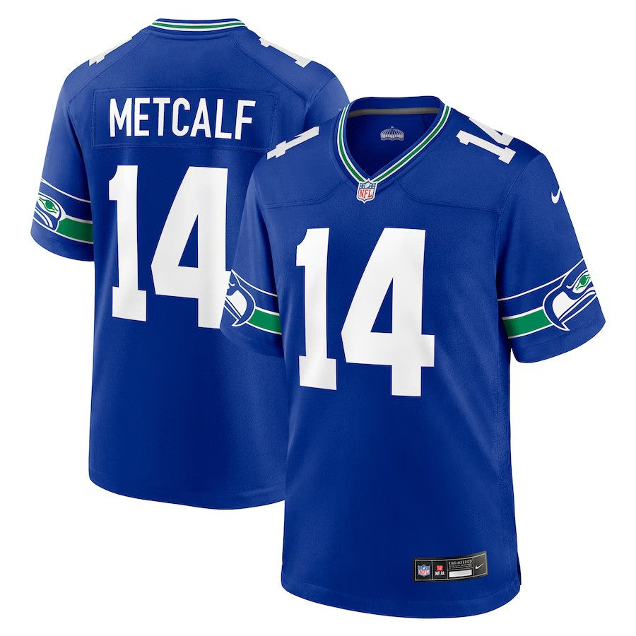 DK Metcalf Seattle Seahawks Nike Throwback Player Game Jersey - Royal - UKASSNI