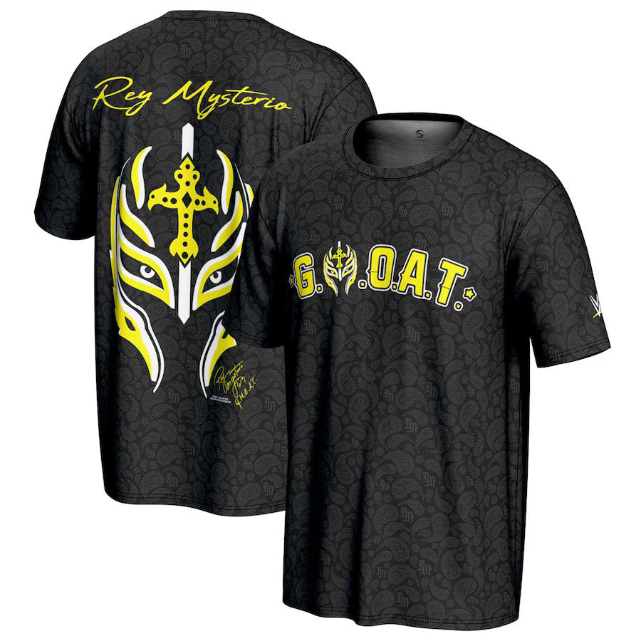 Rey Mysterio WWE ProSphere G.O.A.T. T-Shirt – Black (USA Stock) - UKASSNI