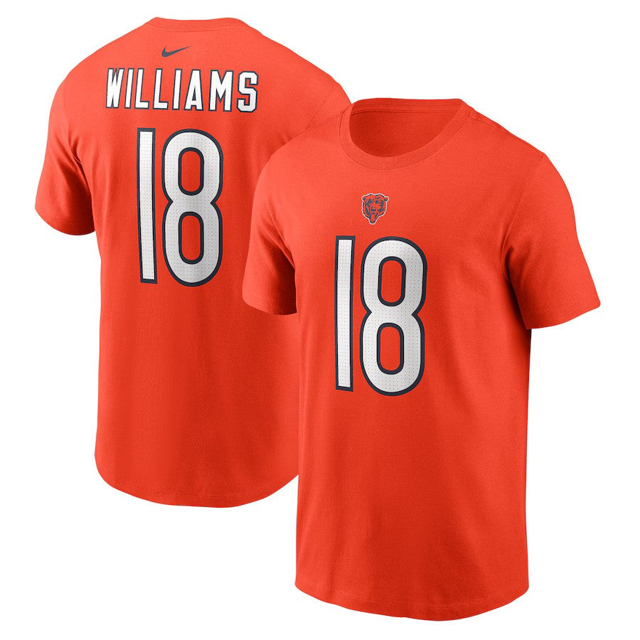 Caleb Williams Chicago Bears Nike 2024 NFL Draft First Round Pick Fuse Name & Number T-Shirt - Orange - UKASSNI