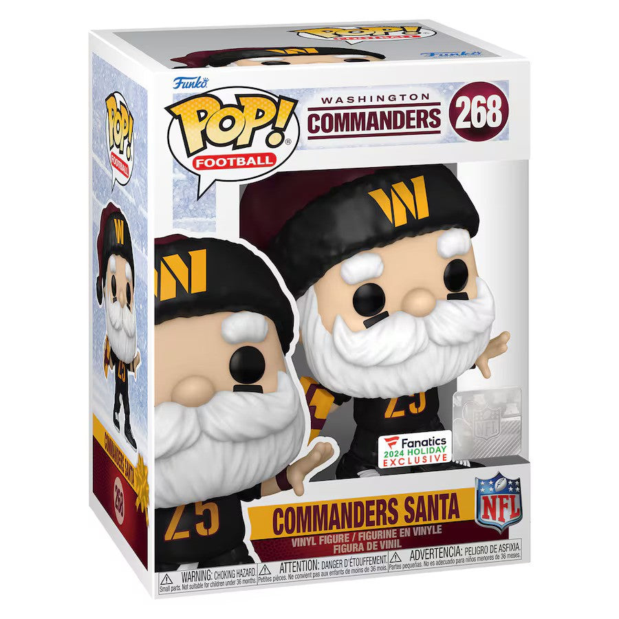 Washington Commanders Santa Funko Pop! 2024 Fanatics Exclusive Vinyl Figure - UKASSNI