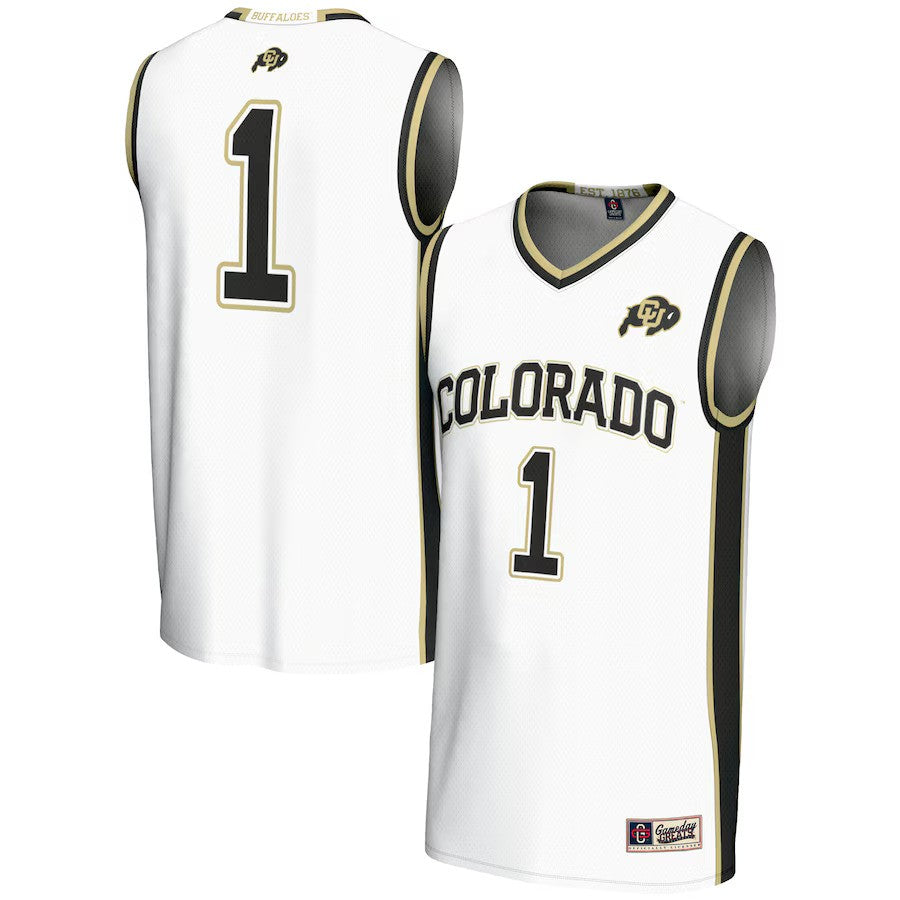 Colorado Buffaloes NCAA Gameday Greats Replica Lightweight Basketball Jersey – White (USA Stock) - UKASSNI