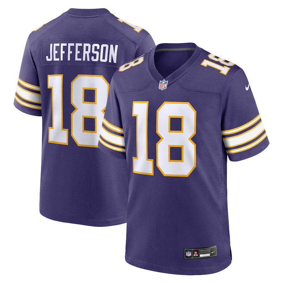 Justin Jefferson Minnesota Vikings Nike Classic Player Game Jersey - Purple - UKASSNI