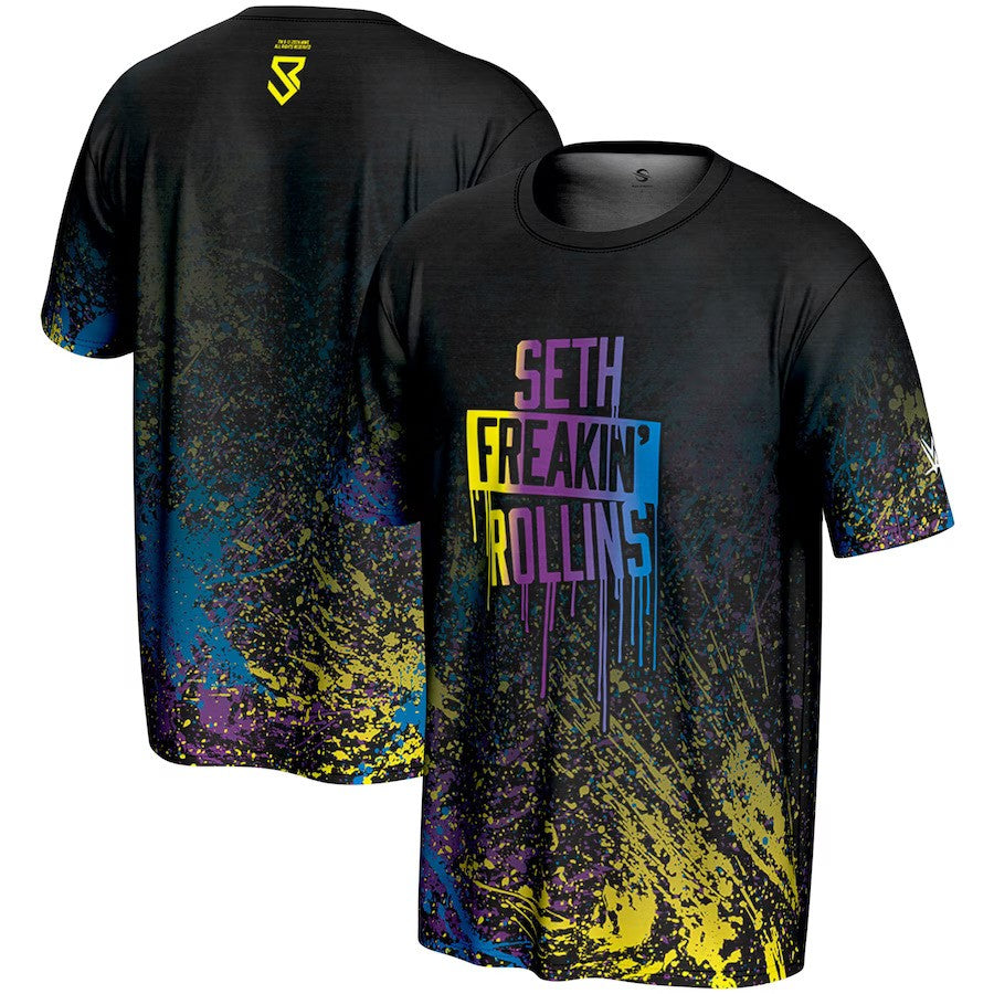 Seth "Freakin" Rollins ProSphere Graffiti T-Shirt - Black - UKASSNI