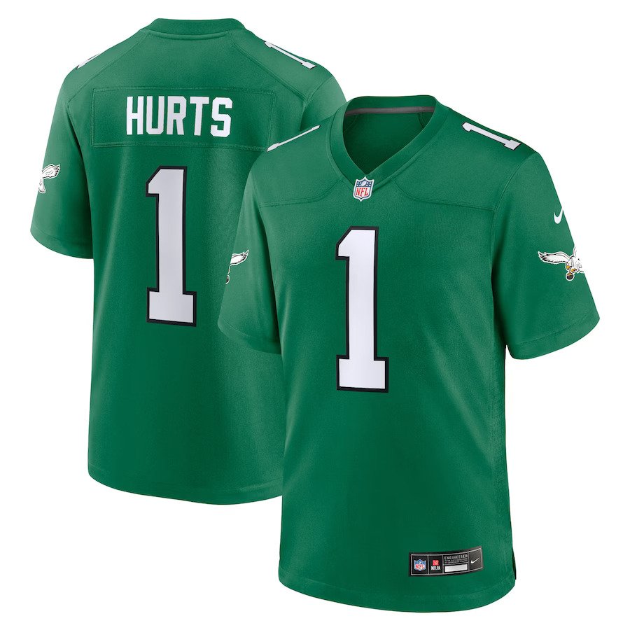 Philadelphia Eagles UK Jalen Hurts Nike Alternate Game Player Jersey - Kelly Green - UKASSNI