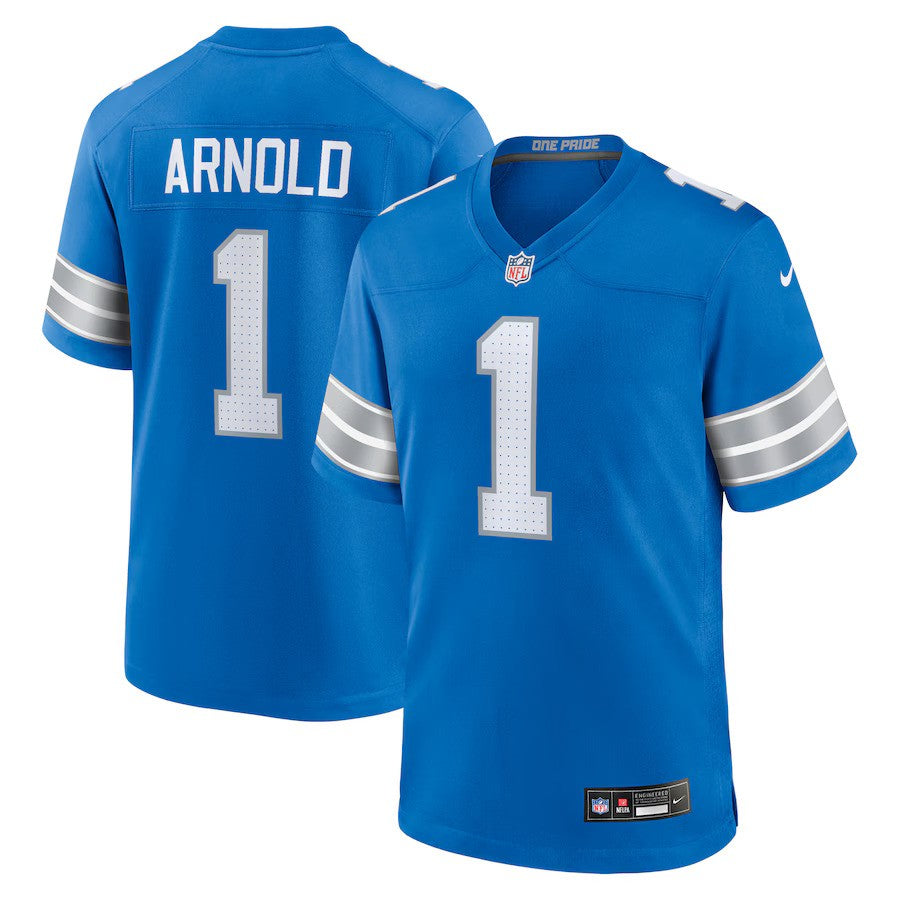 Terrion Arnold Detroit Lions Nike 2024 NFL Draft First Round Pick Player Game Jersey - Blue - UKASSNI