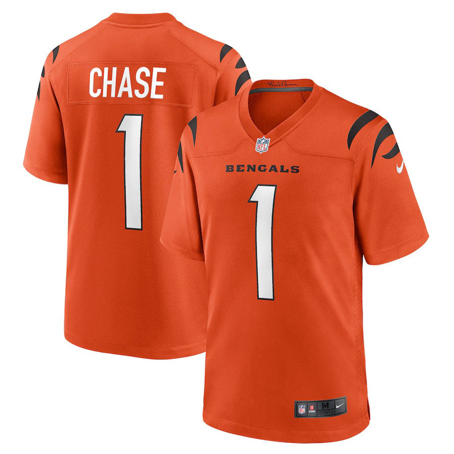 Cincinnati Bengals NFL Ja’Marr Chase Nike Game Jersey – Orange (USA Stock) - UKASSNI