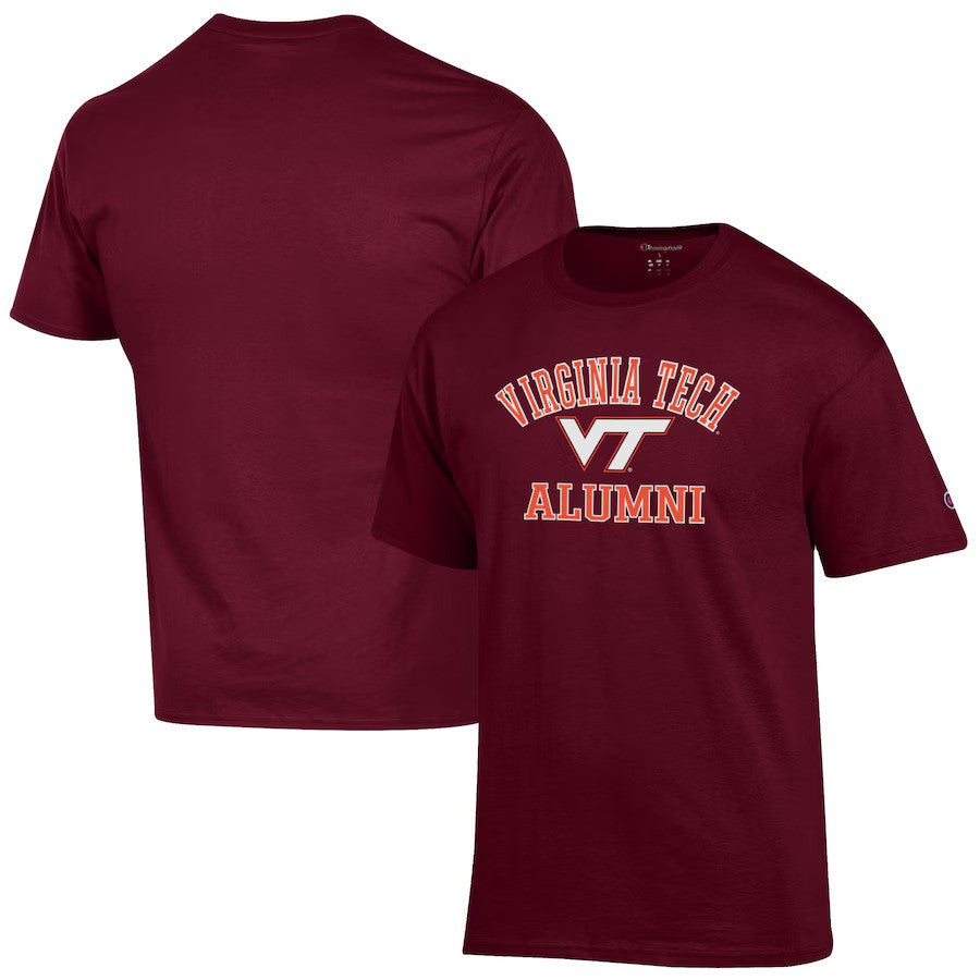 Virginia Tech Hokies Champion Alumni Logo T-Shirt - Maroon - UKASSNI