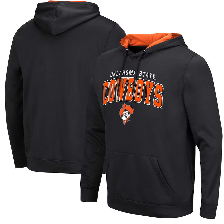 Oklahoma State Cowboys NCAA Colosseum Resistance Pullover Hoodie - Black (USA Stock) - UKASSNI