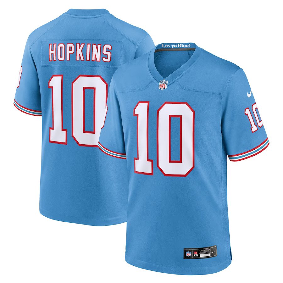 DeAndre Hopkins Tennessee Titans Nike Oilers Throwback Player Game Jersey - Light Blue - UKASSNI