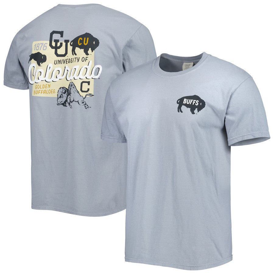 Colorado Buffaloes NCAA Vault State Comfort T-Shirt – Graphite (USA Stock) - UKASSNI