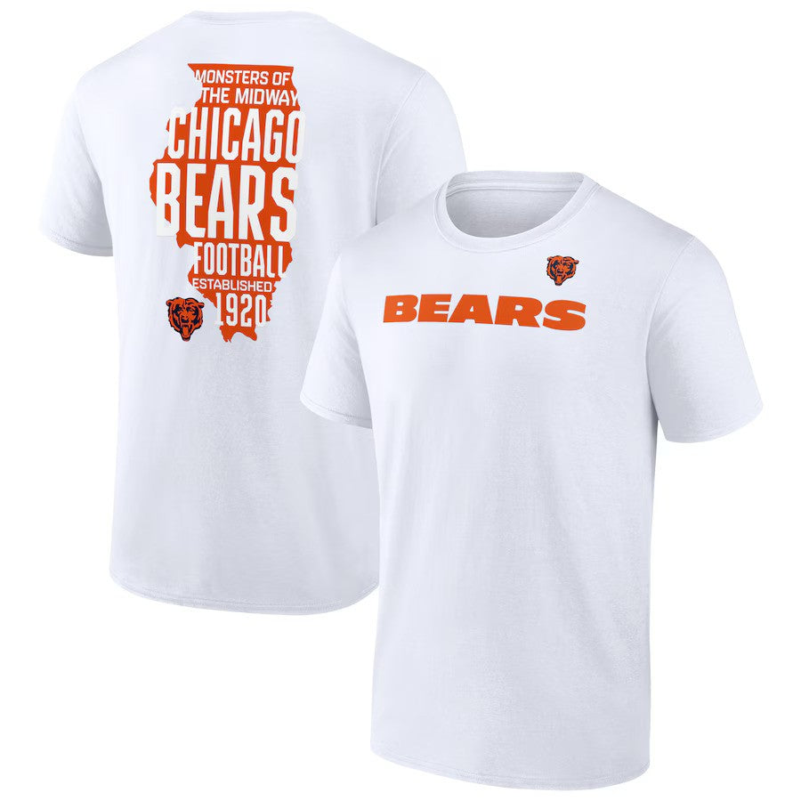 Chicago Bears Hot Shot T-Shirt - White - UKASSNI