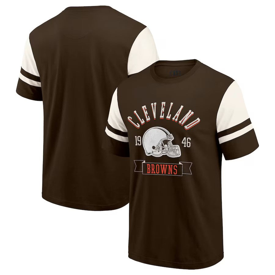 Cleveland Browns Darius Rucker Collection by Fanatics Football T-Shirt - Brown - UKASSNI