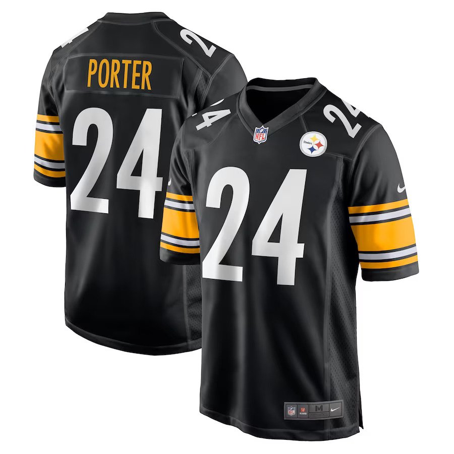 Joey Porter Jr. Pittsburgh Steelers Nike 2023 NFL Draft Pick Game Jersey - Black - UKASSNI