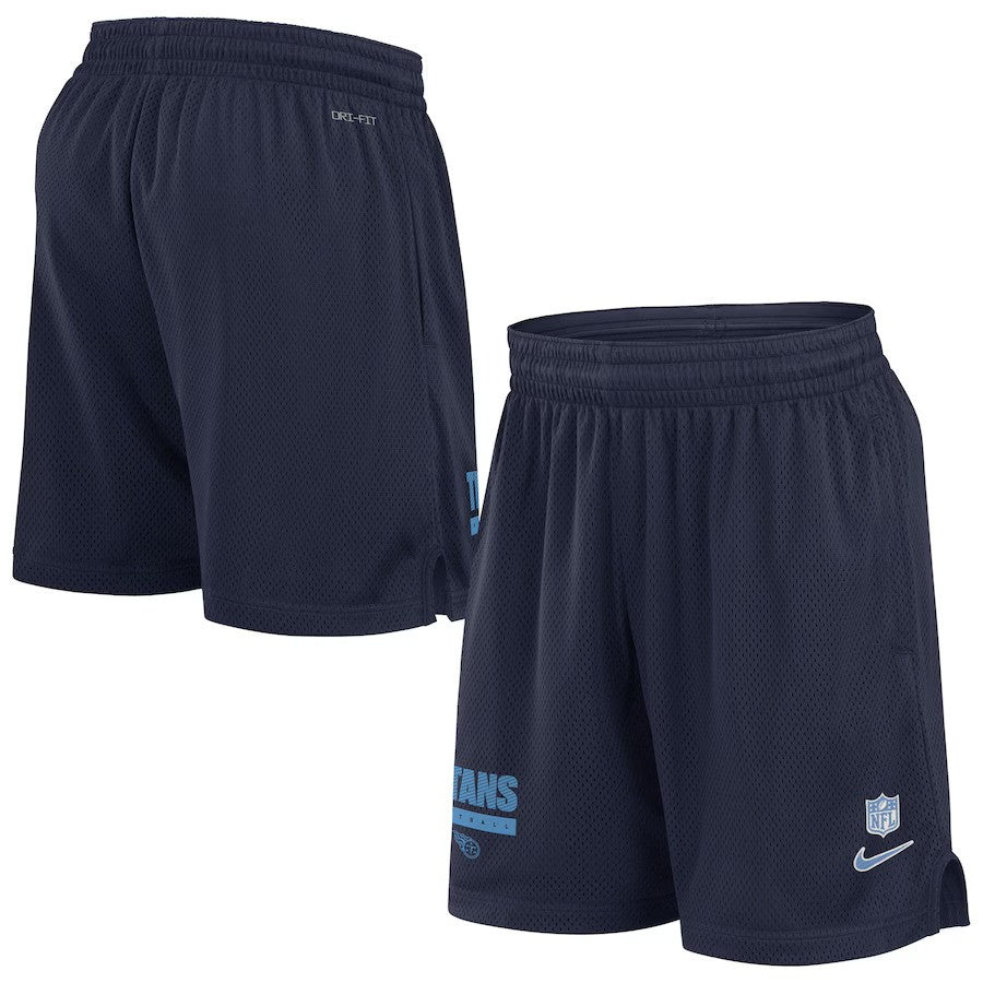 Tennessee Titans Nike 2024 Sideline Performance Mesh Shorts - Navy - UKASSNI