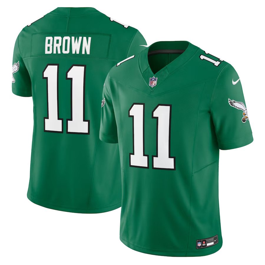 A.J. Brown Philadelphia Eagles Nike Alternate Vapor F.U.S.E. Limited Jersey - Kelly Green - UKASSNI