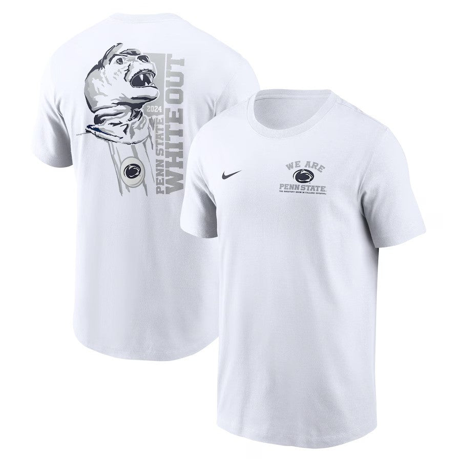 Penn State Nittany Lions Nike 2024 White Out T-Shirt - White - UKASSNI