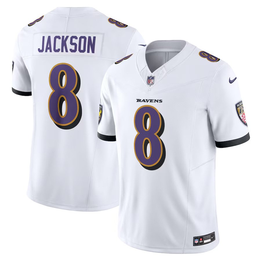 Lamar Jackson Baltimore Ravens Nike Vapor F.U.S.E. Limited Jersey - White - UKASSNI