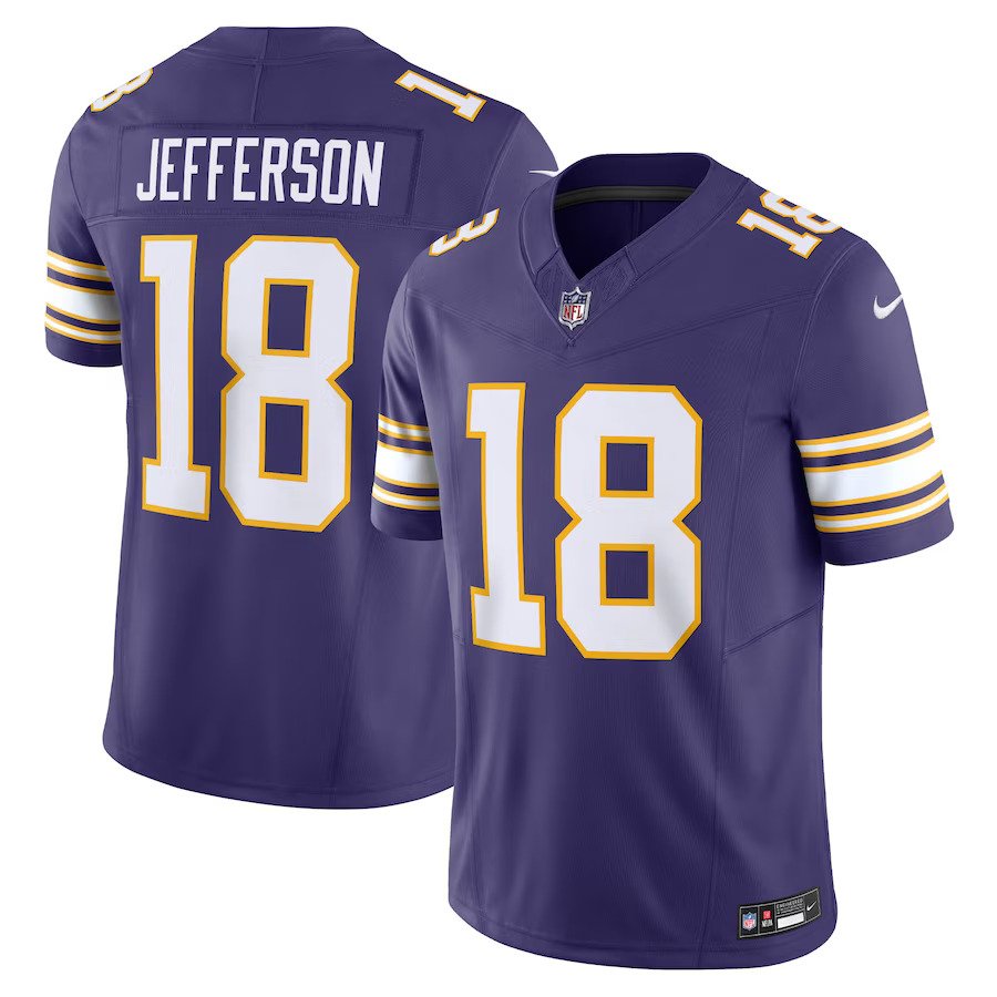 Justin Jefferson Minnesota Vikings Nike Classic Vapor F.U.S.E. Limited Jersey - Purple - UKASSNI