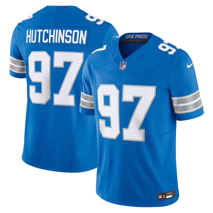 Aidan Hutchinson Detroit Lions Nike Vapor F.U.S.E. Limited Jersey - Blue - UKASSNI