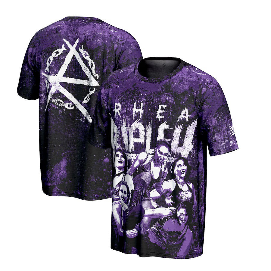 Rhea Ripley WWE UK Large ProSphere Superstar T-Shirt – Purple (UK Stock) - UKASSNI