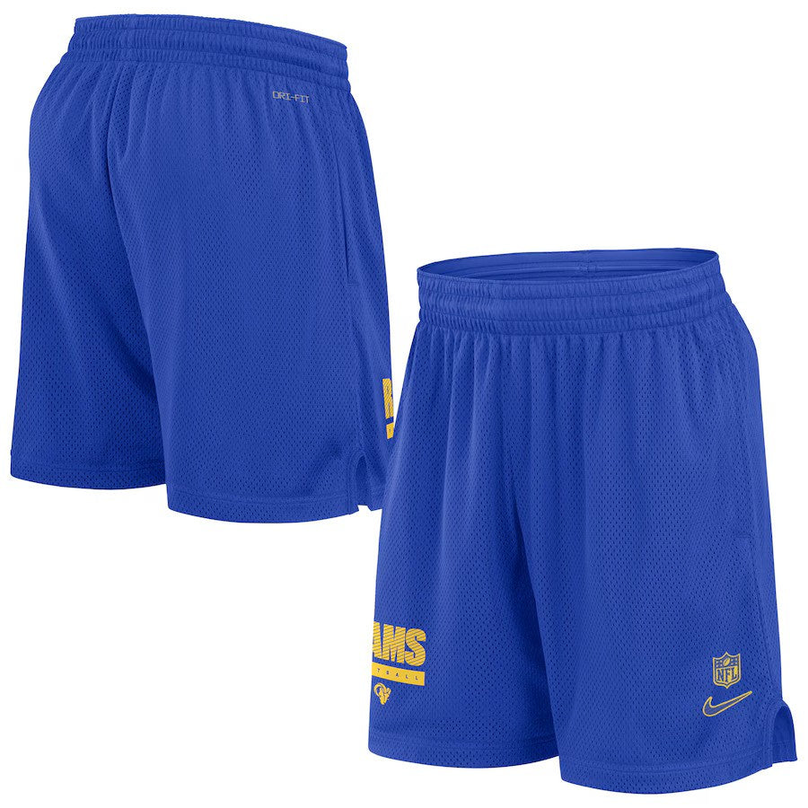 Los Angeles Rams Nike 2024 Sideline Performance Mesh Shorts - Royal - UKASSNI