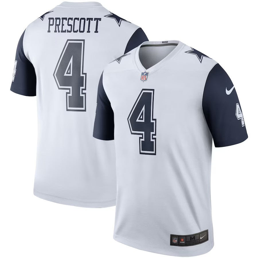 Dallas Cowboys NFL Dak Prescott Nike Alternate Legend Player Performance Top – White (USA Stock) - UKASSNI