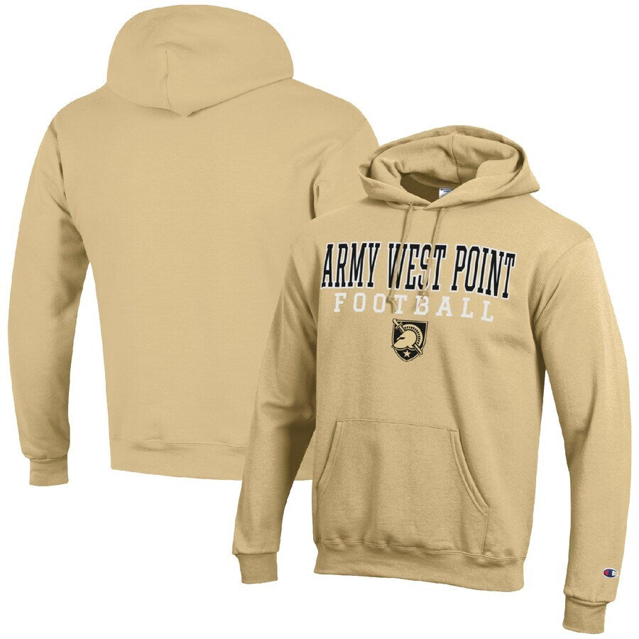 Army Black Knights NCAA Champion Football Stack Pullover Hoodie - Gold - UKASSNI