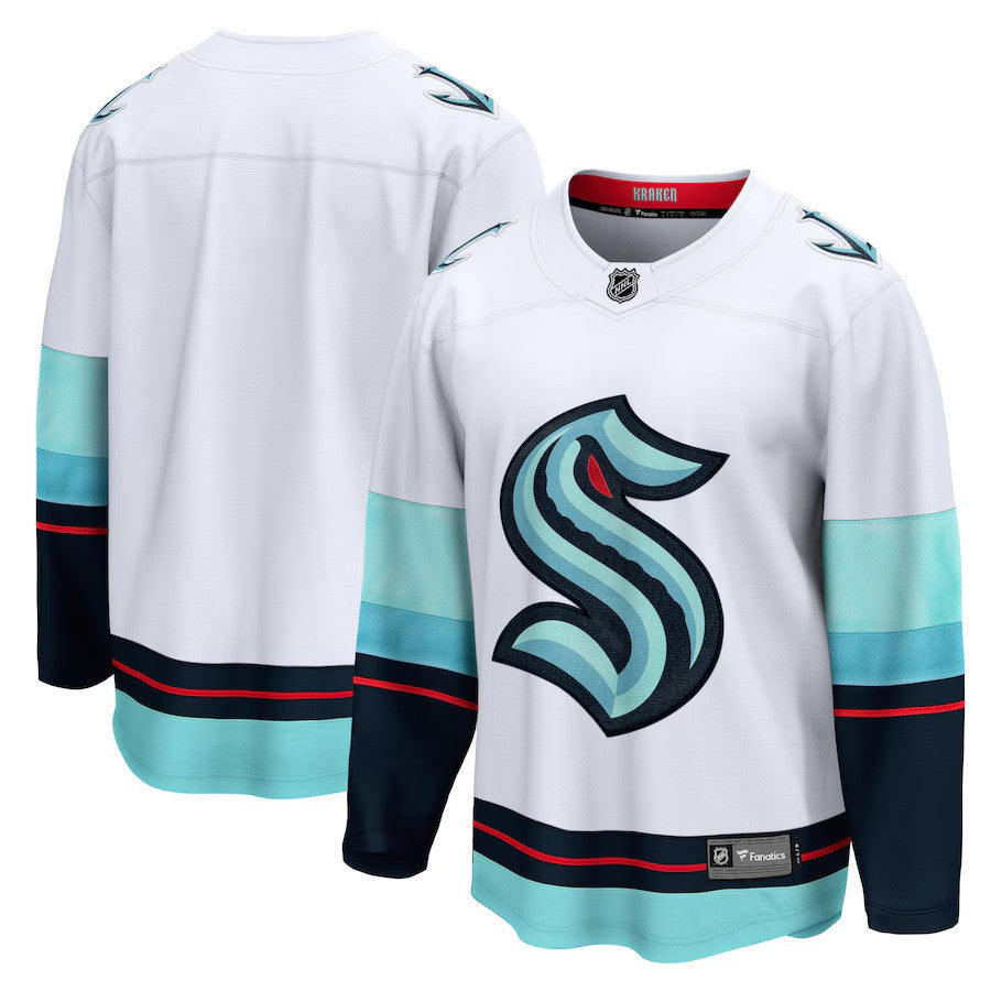 Seattle Kraken NHL Fanatics Away Breakaway Jersey - White - UKASSNI