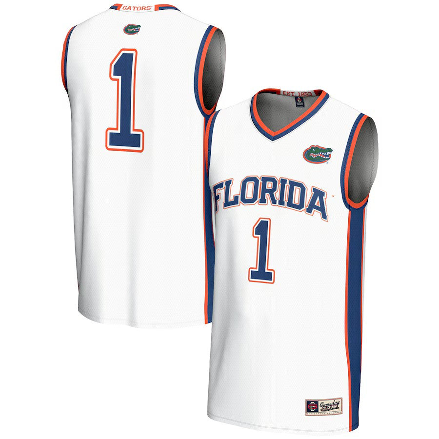 Florida Gators NCAA GameDay Greats Lightweight Basketball Jersey – White (USA Stock) - UKASSNI