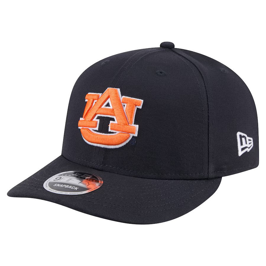Auburn Tigers NCAA New Era Low Profile 9FIFTY Snapback Hat - Navy - UKASSNI