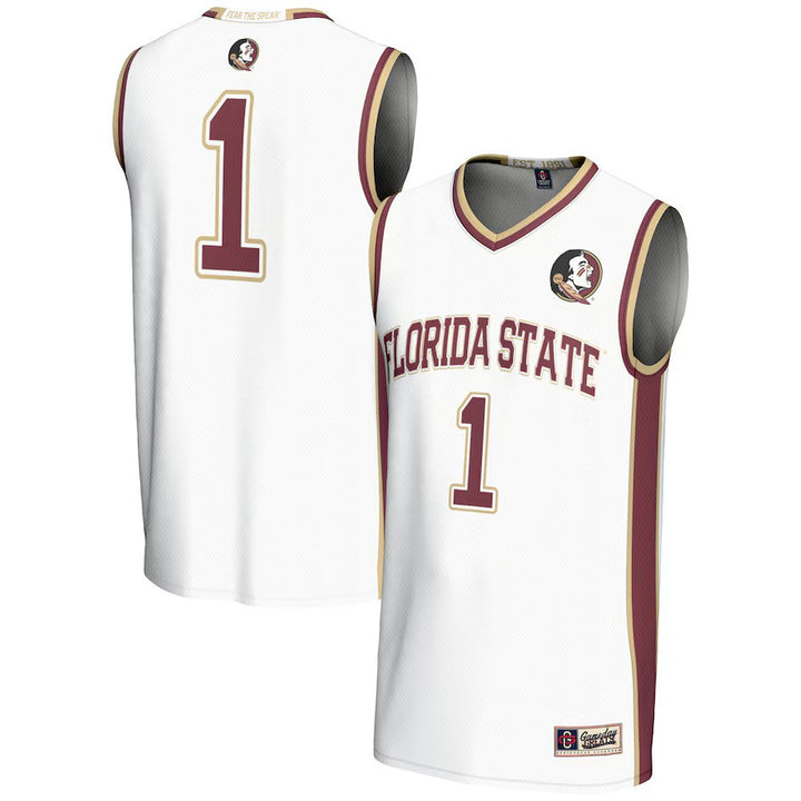 #1 Florida State Seminoles NCAA GameDay Greats Lightweight Basketball Jersey - White - UKASSNI