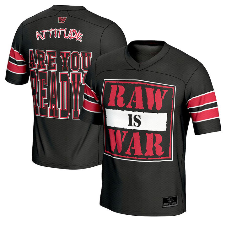 WWE Raw Is War ProSphere Football Jersey – Black (USA Stock) - UKASSNI