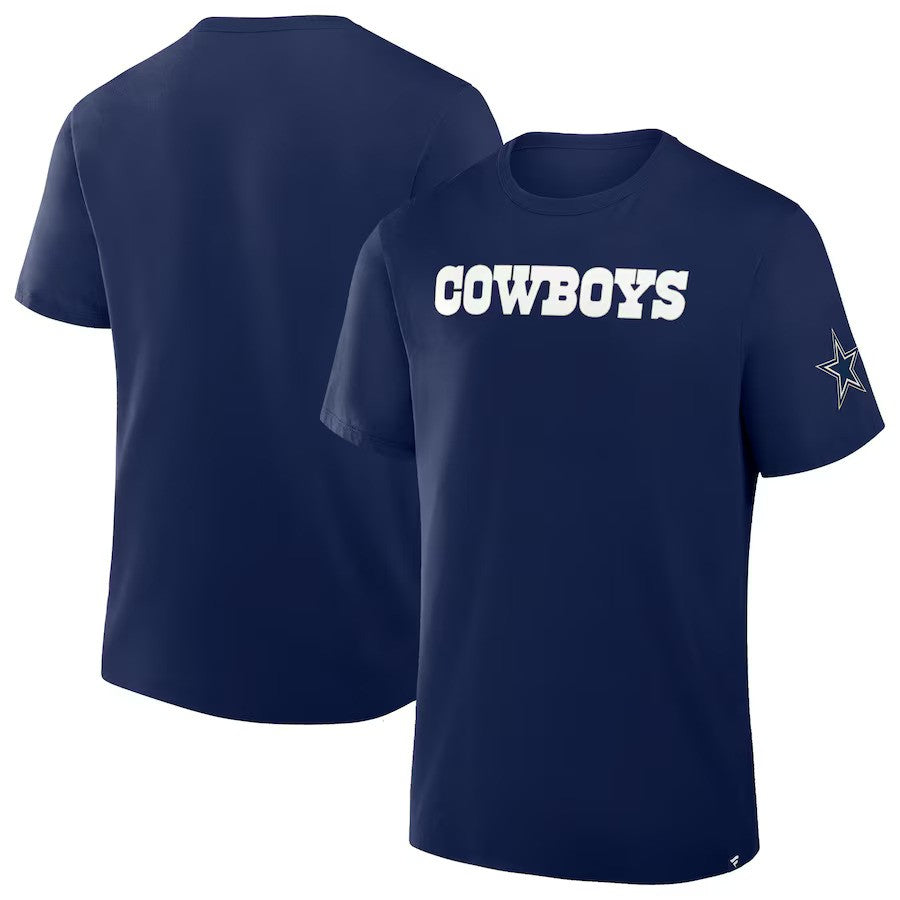 Dallas Cowboys NFL Fanatics Legacy Cotton T-Shirt - Navy - UKASSNI