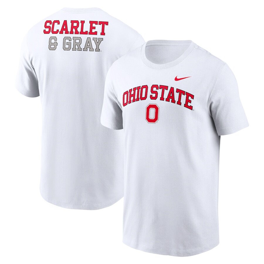 Ohio State Buckeyes Nike Blitz 2-Hit T-Shirt - White - UKASSNI