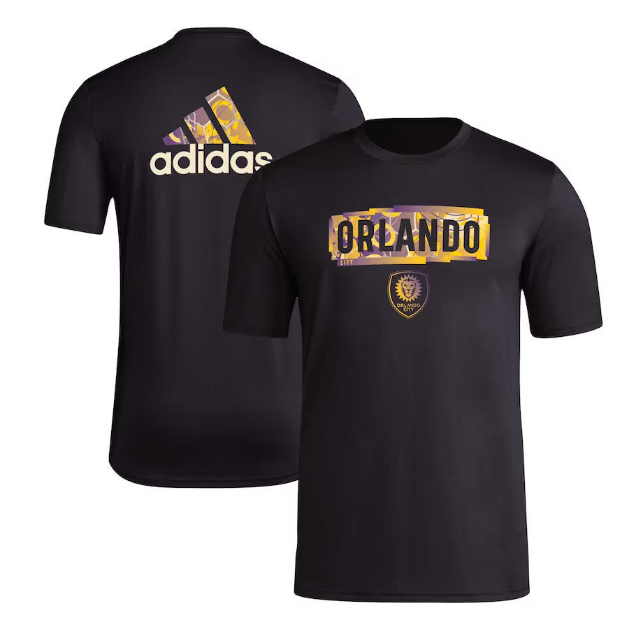 Orlando City SC adidas Local Pop AEROREADY T-Shirt - Black - UKASSNI