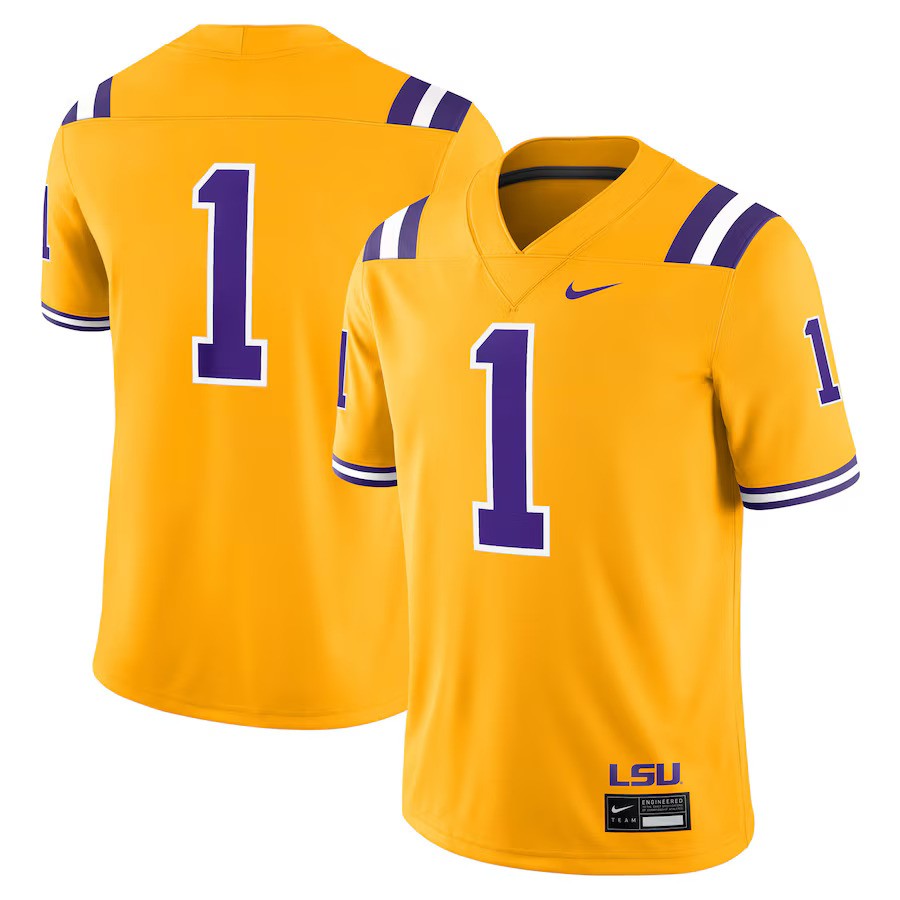LSU Tigers Nike Alternate Game Jersey – Gold (USA Stock) - UKASSNI