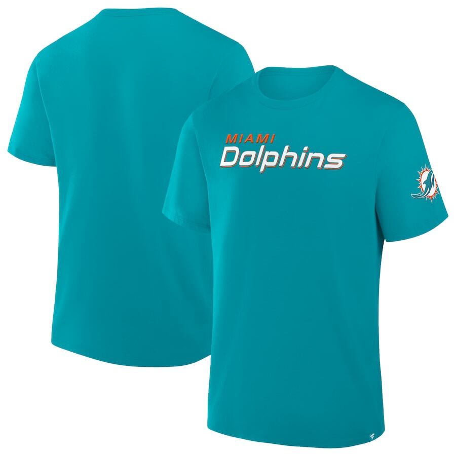 Miami Dolphins NFL Fanatics Legacy Cotton T-Shirt - Aqua - UKASSNI