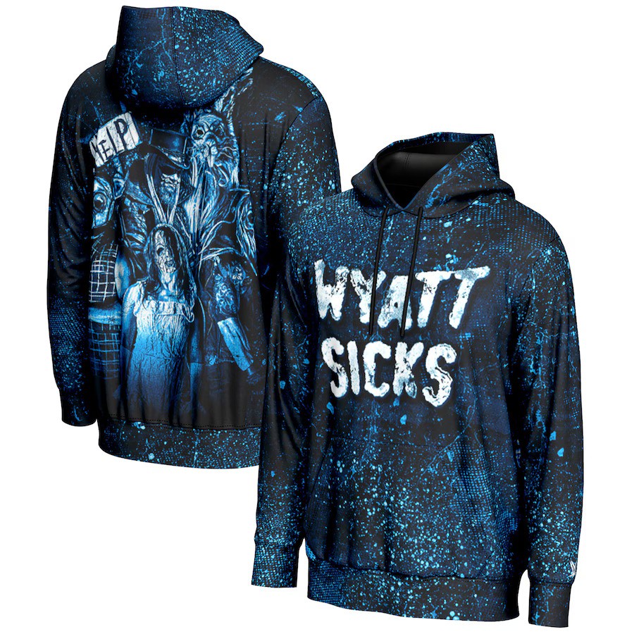 Wyatt Sicks WWE ProSphere “Help” Pullover Hoodie – Black (USA Stock) - UKASSNI
