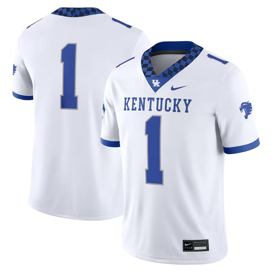 #1 Kentucky Wildcats Nike Game Jersey - White - UKASSNI